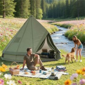 Tent, camping tent, military green