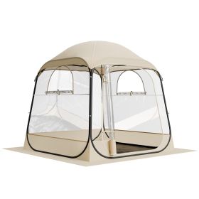 Pop up Sports Tent, 72x72 in Clear Bubble Tent for 2-4 Persons, Waterproof Outdoor Pod with Floor Mat & Top Cover