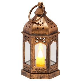 12 Pcs Decorative Candle Lantern, LED Electric Flameless Candle, Plastic LED Holder with Glass