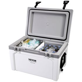 Insulated Portable Cooler, 52 qt, Holds 50 Cans, Ice Retention Hard Cooler with Heavy Duty Handle, Ice Chest Lunch Box for Camping, Beach, Picnic