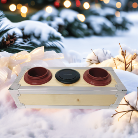 Yakimoto Vintage Wooden Cooler With Wireless Fast Charger, Portable Multifunctional Car Cooler And Warmer, Drink Beer Ice Chest Cooler, For Campi