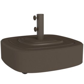 Patio Umbrella Base Outdoor Umbrella Stand with Wheels for 1.5"/1.9" Umbrella Poles (Option: Brown-655x615x195 mm)